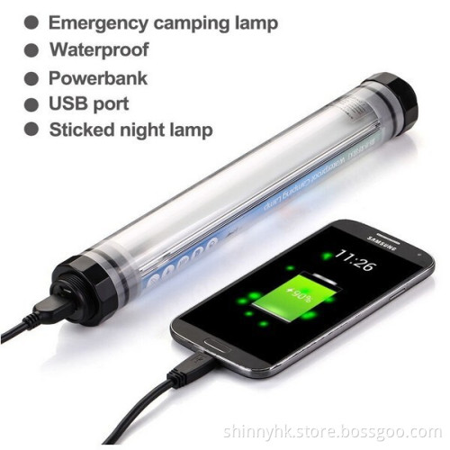 Rechargeable Waterproof Led Torch Light Portable Power Bank with Led Light